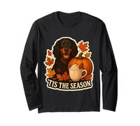 Tis The Season Gordon Setter Dog Fall Autumn Pumpkin Spice Long Sleeve T-Shirt