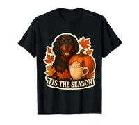 Tis The Season Gordon Setter Dog Fall Autumn Pumpkin Spice T-Shirt