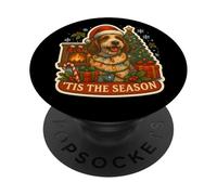 Tis The Season Grand Basset Griffon Vendeen Dog Christmas PopSockets Adhesive PopGrip