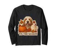 Tis The Season Grand Basset Griffon Vendeen Dog Fall Autumn Long Sleeve T-Shirt