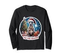 Tis The Season Greyhound Dog Merry Christmas Holiday Mom Dad Long Sleeve T-Shirt