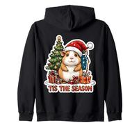 Tis The Season Guinea Pig Christmas Tree Pet Festive Xmas Zip Hoodie