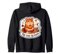 Tis The Season Hamster Fall Autumn Pumpkin Spice Leaves Cute Zip Hoodie