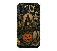 Tis The Season Haunted House Skeleton Vintage Halloween Case for iPhone 11 Pro