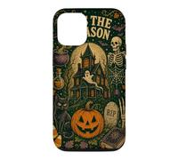 Tis The Season Haunted House Skeleton Vintage Halloween Case for iPhone 12/12 Pro