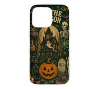 Tis The Season Haunted House Skeleton Vintage Halloween Case for iPhone 15 Pro Max