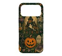 Tis The Season Haunted House Skeleton Vintage Halloween Case for iPhone 17 Pro Max