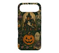 Tis The Season Haunted House Skeleton Vintage Halloween Case for iPhone Air