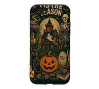 Tis The Season Haunted House Skeleton Vintage Halloween Case for iPhone SE (2020) / 7/8