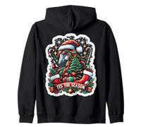 Tis The Season Horse Owner Christmas Tree Festive Xmas X-mas Zip Hoodie