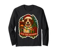 Tis The Season Irish Red and White Setter Dog Christmas Xmas Long Sleeve T-Shirt