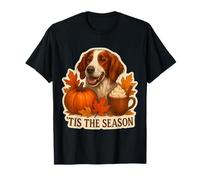 Tis The Season Irish Red and White Setter Dog Fall Autumn T-Shirt