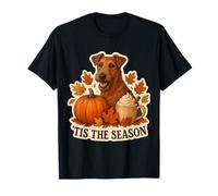 Tis The Season Irish Terrier Dog Fall Autumn Pumpkin Spice T-Shirt