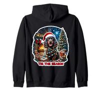 Tis The Season Irish Water Spaniel Dog Christmas Mom Dad Fun Zip Hoodie