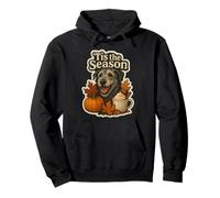 Tis The Season Irish Wolfhound Dog Fall Autumn Pumpkin Cute Pullover Hoodie