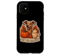 Tis The Season Italian Greyhound Dog Fall Autumn Pumpkin Pup Case for iPhone 11