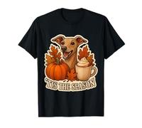 Tis The Season Italian Greyhound Dog Fall Autumn Pumpkin Pup T-Shirt