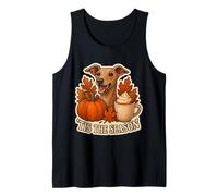 Tis The Season Italian Greyhound Dog Fall Autumn Pumpkin Pup Tank Top