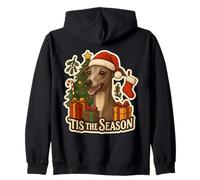Tis The Season Italian Greyhound Dog Merry Christmas Tree Zip Hoodie