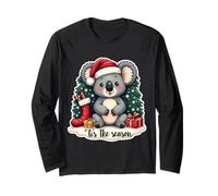 Tis The Season Koala Christmas Tree Festive Xmas Australia Long Sleeve T-Shirt