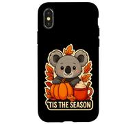 Tis The Season Koala Fall Autumn Pumpkin Leaves Australia Case for iPhone X/XS