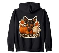 Tis The Season Lancashire Heeler Dog Fall Autumn Pumpkin Cup Zip Hoodie