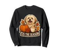 Tis The Season Lhasa Apso Dog Fall Autumn Pumpkin Spice Cute Sweatshirt