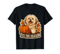 Tis The Season Lhasa Apso Dog Fall Autumn Pumpkin Spice Cute T-Shirt
