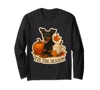 Tis The Season Manchester Terrier Dog Fall Autumn Pumpkin Long Sleeve T-Shirt
