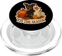 Tis The Season Manchester Terrier Dog Fall Autumn Pumpkin PopSockets PopGrip for MagSafe