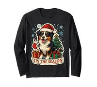 Tis The Season Miniature American Shepherd Dog Christmas Fun Long Sleeve T-Shirt