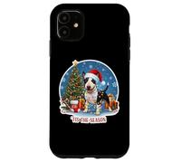 Tis The Season Miniature Bull Terrier Dog Merry Christmas Case for iPhone 11
