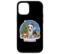 Tis The Season Miniature Bull Terrier Dog Merry Christmas Case for iPhone 12/12 Pro