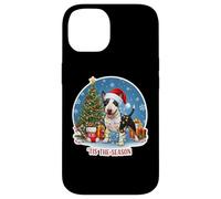 Tis The Season Miniature Bull Terrier Dog Merry Christmas Case for iPhone 14