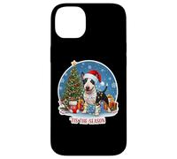 Tis The Season Miniature Bull Terrier Dog Merry Christmas Case for iPhone 14 Plus