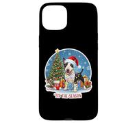 Tis The Season Miniature Bull Terrier Dog Merry Christmas Case for iPhone 15 Plus