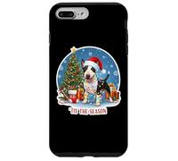Tis The Season Miniature Bull Terrier Dog Merry Christmas Case for iPhone 7 Plus/8 Plus