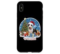 Tis The Season Miniature Bull Terrier Dog Merry Christmas Case for iPhone XS Max
