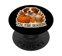Tis The Season Nederlandse Kooikerhondje Dog Fall Autumn Cup PopSockets Adhesive PopGrip