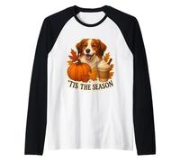 Tis The Season Nederlandse Kooikerhondje Dog Fall Autumn Cup Raglan Baseball Tee