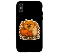 Tis The Season Pomeranian Dog Fall Autumn Pumpkin Spice Cute Case for iPhone X/XS