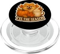 Tis The Season Pomeranian Dog Fall Autumn Pumpkin Spice Cute PopSockets PopGrip for MagSafe