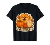 Tis The Season Pomeranian Dog Fall Autumn Pumpkin Spice Cute T-Shirt