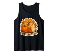 Tis The Season Pomeranian Dog Fall Autumn Pumpkin Spice Cute Tank Top