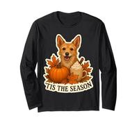 Tis The Season Portuguese Podengo Pequeno Dog Fall Autumn Long Sleeve T-Shirt