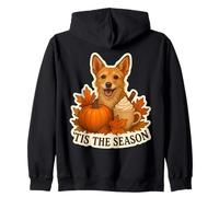 Tis The Season Portuguese Podengo Pequeno Dog Fall Autumn Zip Hoodie