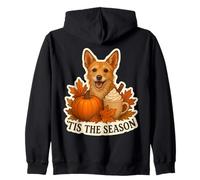 Tis The Season Portuguese Podengo Pequeno Dog Fall Autumn Zip Hoodie