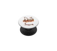 Tis The Season Pumpkin And Spice Latte Halloween Fall Party PopSockets Adhesive PopGrip