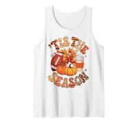 Tis The Season Pumpkin Autumn Fall Y'all Leaves Thanksgiving Tank Top