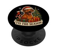 Tis The Season Rhodesian Ridgeback Dog Merry Christmas Tree PopSockets Adhesive PopGrip